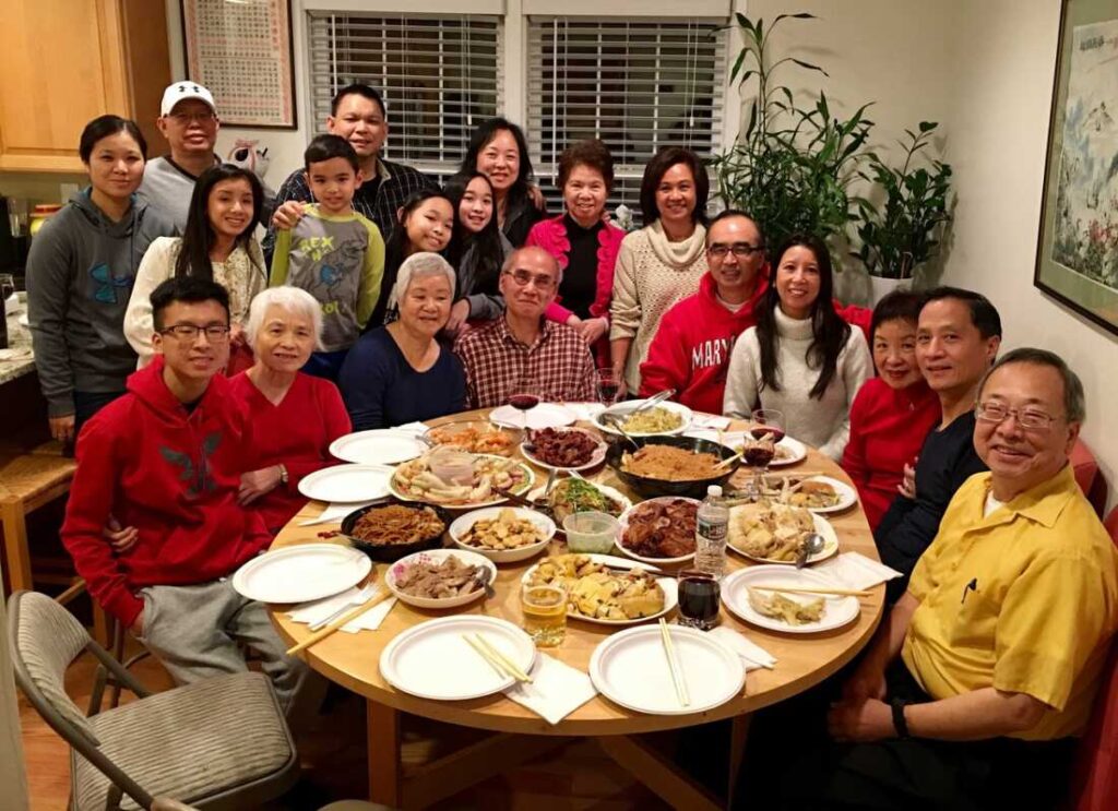 Penny Lee and her family gather for a Lunar New Year feast.