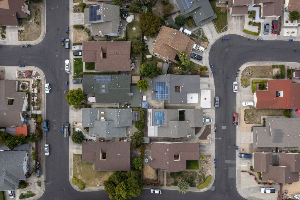 Borrowing against your home equity is not a cheap money and isn't likely to get cheaper anytime soon. Pictured: Residential homes in Rodeo, California, in September 2024.