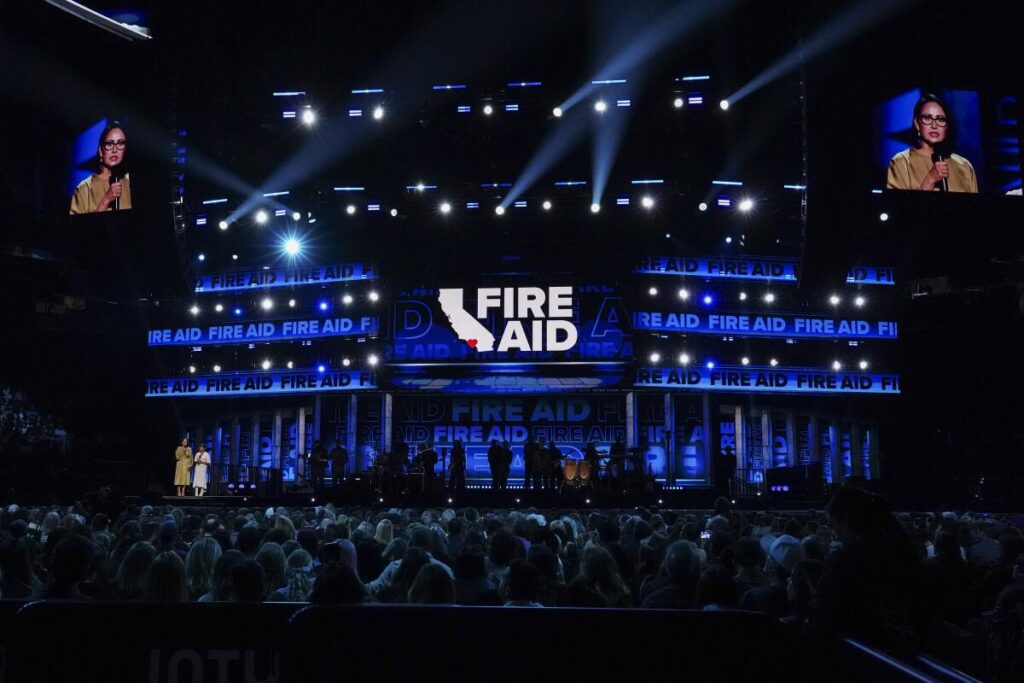 A general view of atmosphere during the FireAid benefit concert