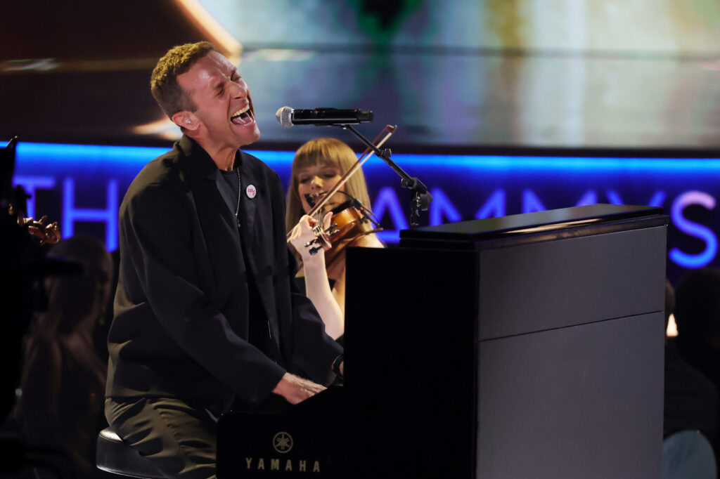 Chris Martin In Memoriam 2025 GRAMMYs Performance