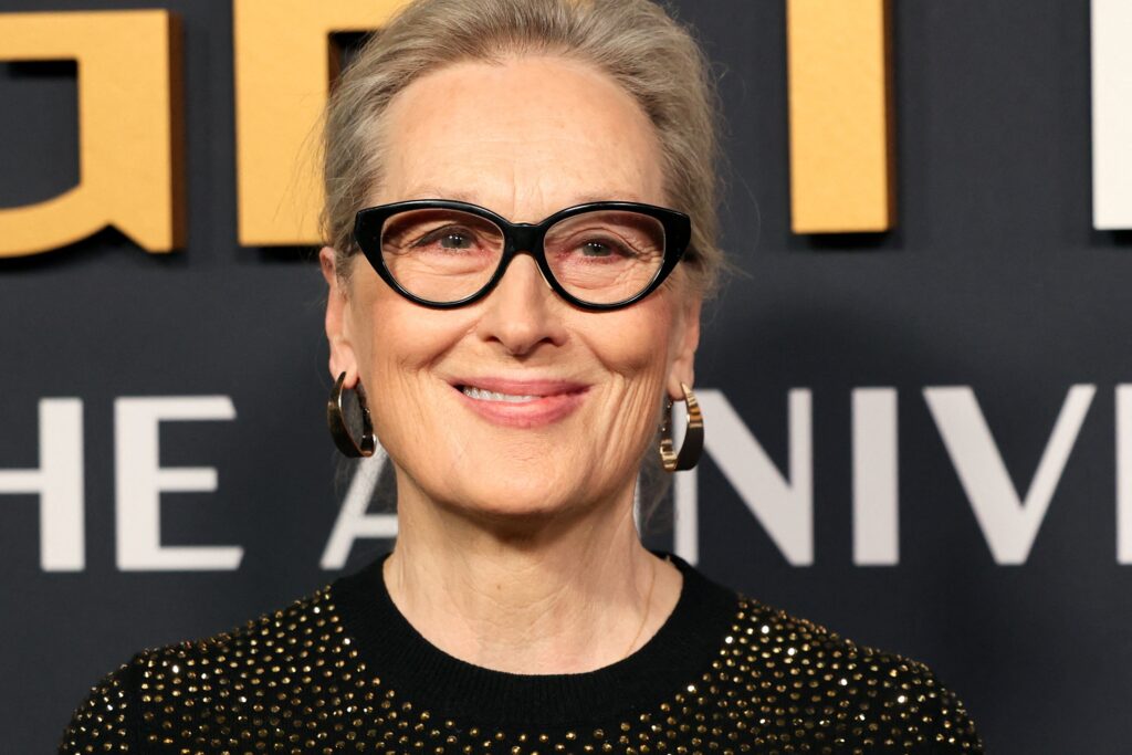 Meryl Streep arrives for the Saturday Night Live 50: The Anniversary Special at 30 Rockefeller Plaza in New York City, U.S., February 16, 2025. REUTERS/Caitlin Ochs