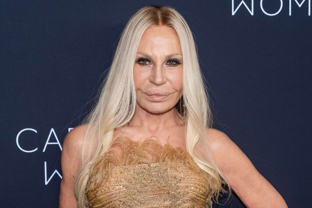 Donatella Versace attends the Kering Foundation Dinner at The Pool on September 09, 2024 in New York City.